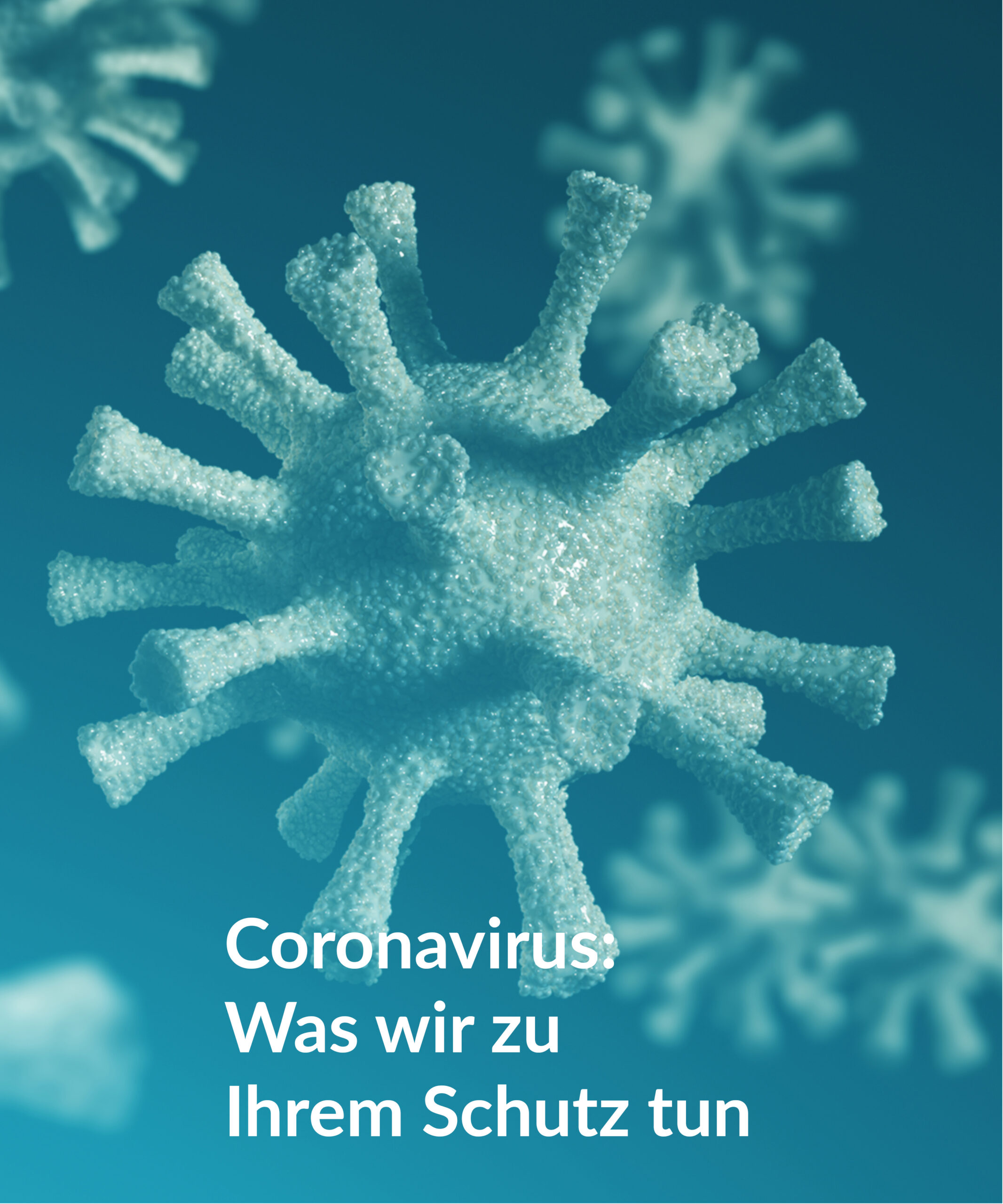 Coronavirus blau Illustration